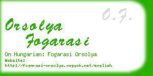 orsolya fogarasi business card